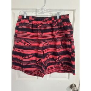 Columbia PFG Fishing Swim Trunks Mens Large Striped Fish Pattern Shorts Large‎